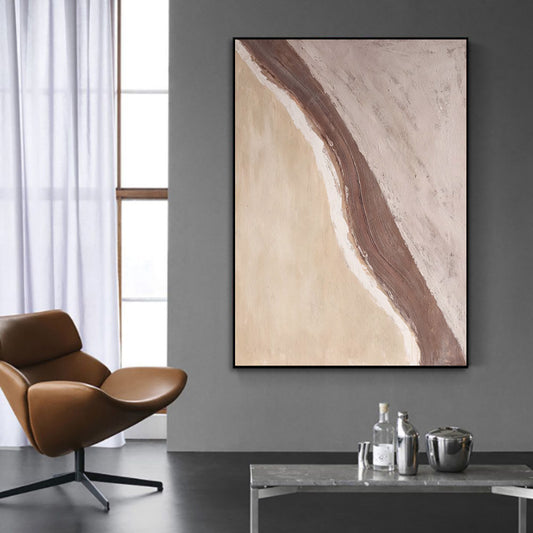 Cuadro Abstracto Moderno Olas y Playas - Lienzo Decorativo sin Marco para el Hogar