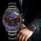 Reloj Acero Azul Luminoso con Correa de Acero