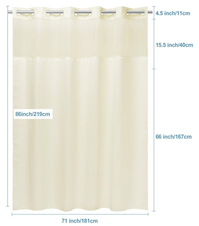 Cortina de Baño Doble Capa con Hebilla Grande - Diseño Liso y Moderno - Image 27