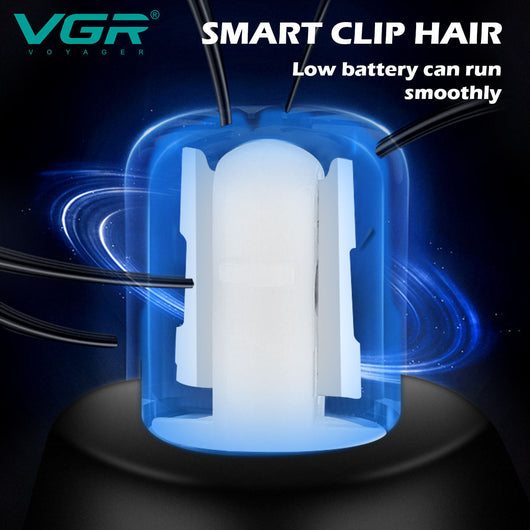 Black rechargeable 2-in-1 nose and eyebrow hair trimmer kit with USB cable, cleaning brush, and protective caps. - Image 6
