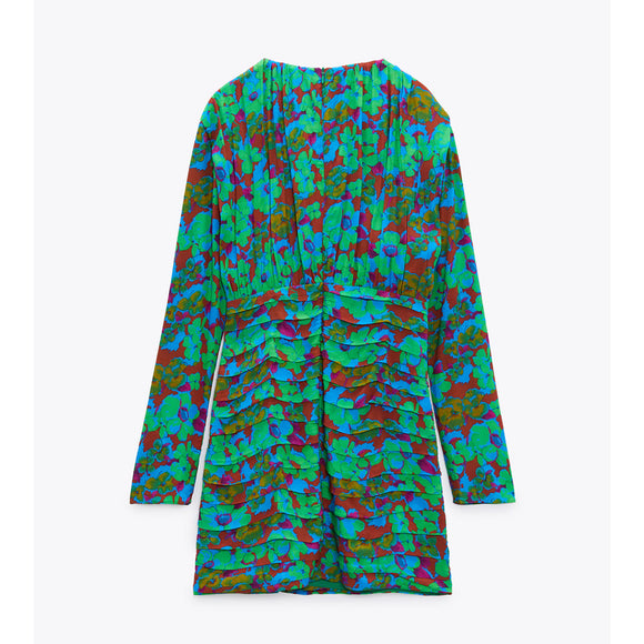 Vestido Retro Estampado Floral para Mujer