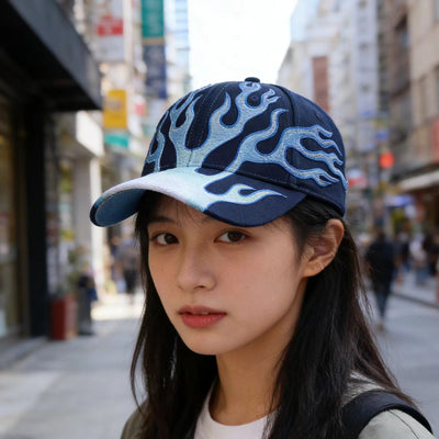 Gorra de Béisbol Hip-hop con Diseño de Llamas Personalizadas - Image 10