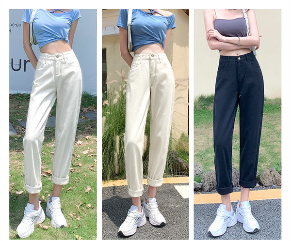 Pantalón Harlan Cintura Alta Pierna Recta para Mujer - Corte Moderno