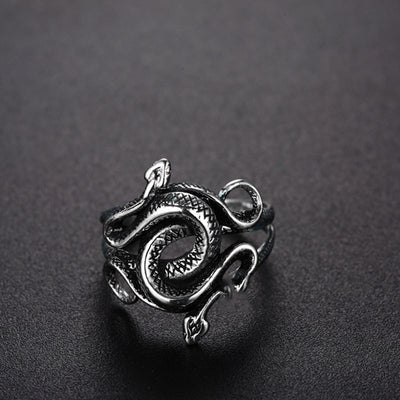 Anillo de Plata Tailandesa con Diseño de Serpiente Personalizado para Hombre - Image 7