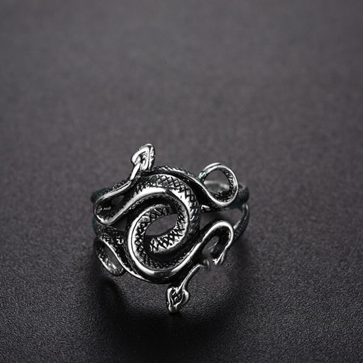 Anillo de Plata Tailandesa con Diseño de Serpiente Personalizado para Hombre - Image 7