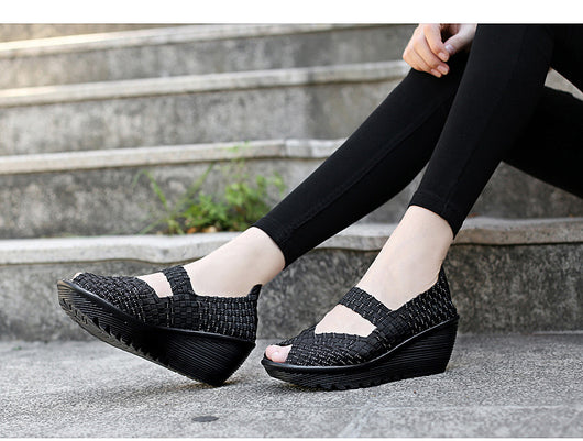 Zapatos Tejidos a Mano sin Cordones para Mujer - Comodidad Casual - Image 12