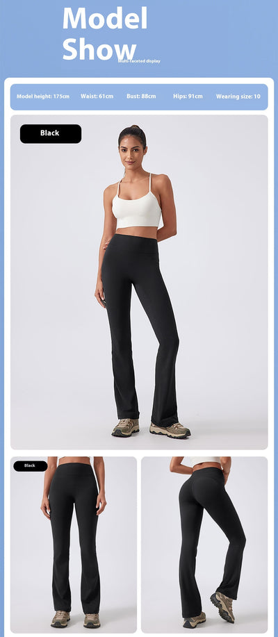 Pantalones Yoga Cintura Alta Levantacaderas Pierna Ancha Sin Marcas Efecto Segunda Piel - Image 22