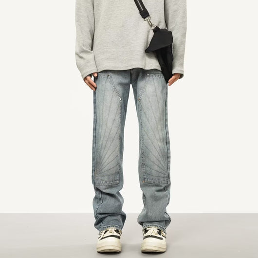 Pantalones Skinny Desgastados Retro para Hombre - Corte Recto Versátil - Image 11