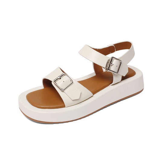 Sandalias Plataforma Abierta con Hebilla y Base Plana - Image 7