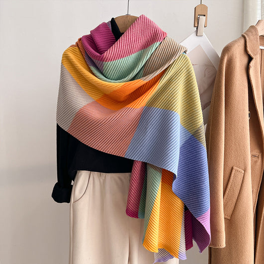 Chal de Cachemira Multicolor Texturizado - Versátil y Elegante