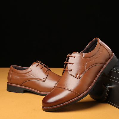 Zapatos de Cuero Talla Grande para Hombre - Estilo Business Casual con Cordones - Image 6