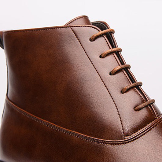Botas de Cuero Casual Ejecutivo Retro para Hombre - Image 14