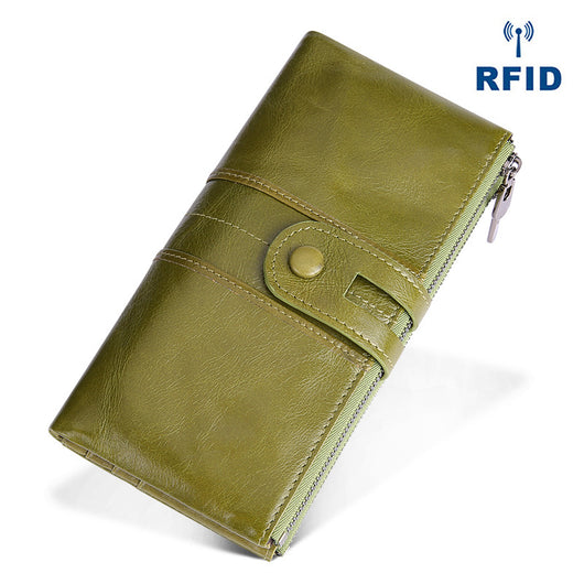 Cartera Larga de Cuero para Mujer Estilo Retro con Protección RFID - Image 3