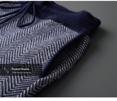 Cardigan de Lana Pura para Hombre con Cierre de Cremallera y Cuello Alto - Image 10