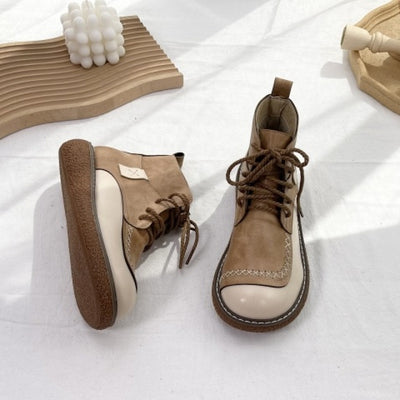 Botas Martin Retro de Encaje para Mujer - Suela Gruesa Otoño Invierno - Image 6