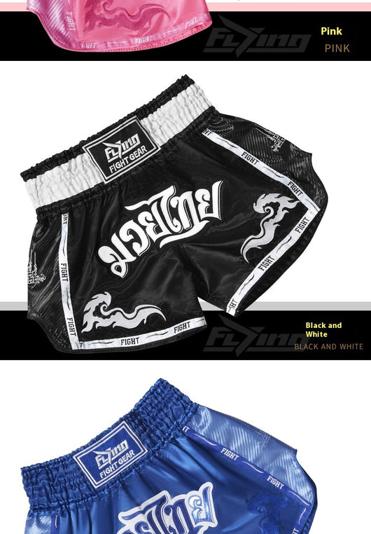 Pantalones Cortos Profesionales de Boxeo Tailandés y Sanda para Hombre y Mujer - Image 11