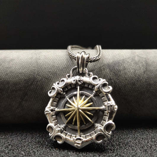 Dije Brújula Profundidades Plata 925 para Hombre - Image 9
