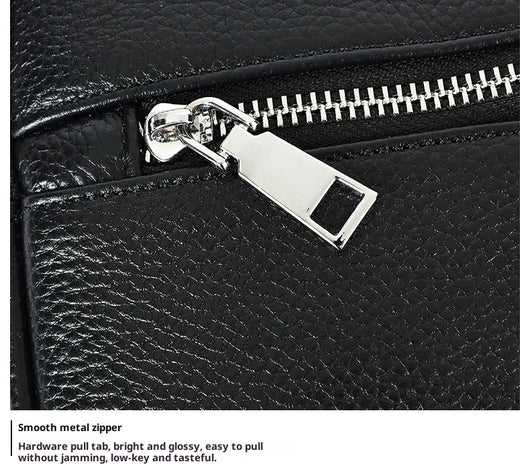 Bolso Bandolera de Cuero Genuino Primera Capa para Hombre - Image 10