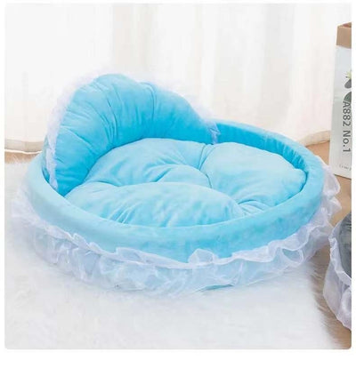 Cama Princesa para Mascotas con Encaje Teddy - Image 8