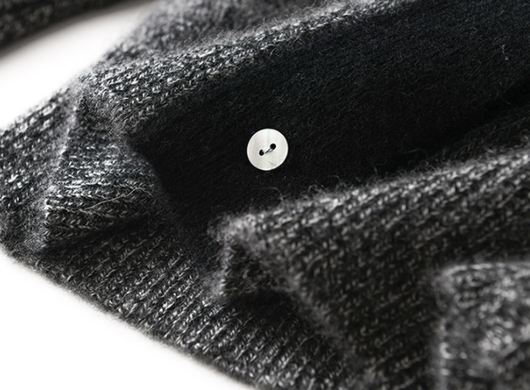 Cardigan de Cuello V en Cashmere con Bloques de Color para Mujer - Image 7