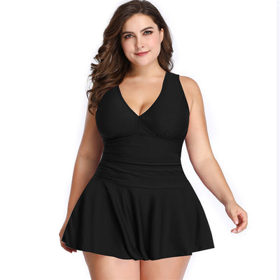 Traje de Baño Enterizo con Falda Estampada - Cobertura Abdominal - Image 15