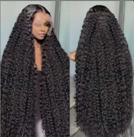 Peluca Afro Rizos Voluminosos con Encaje - Tubo Enrollado Pequeño - Image 6