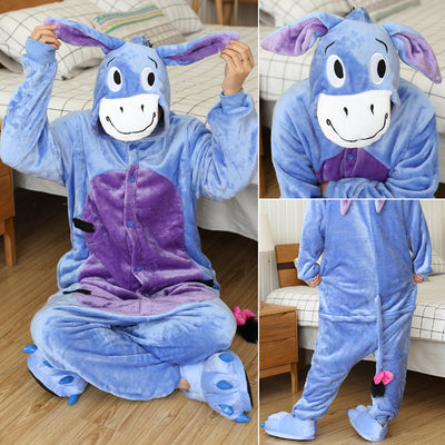 Pijama Integral de Franela con Animales Cartoon - Image 7