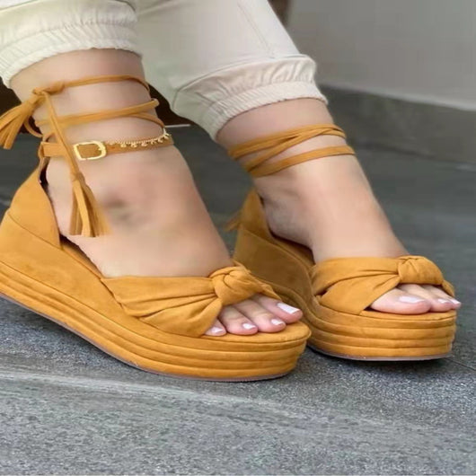 Sandalias Plataforma Cuña Pez Boca con Correas Ajustables - Image 2