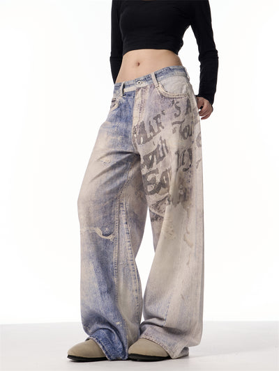 Pantalones Jeans Largos con Estampado Degradado 3D - Image 11