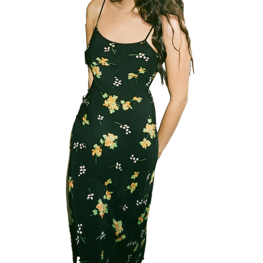 Vestido Maxi Elegante con Escote V y Estampado Exclusivo - Image 4