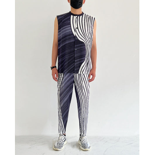 Chaleco Casual de Cuello Alzado con Estampado para Hombre - Perfecto para Verano - Image 12