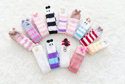 Calcetines Largos de Coral Fleece hasta la Rodilla - Talla Plus
