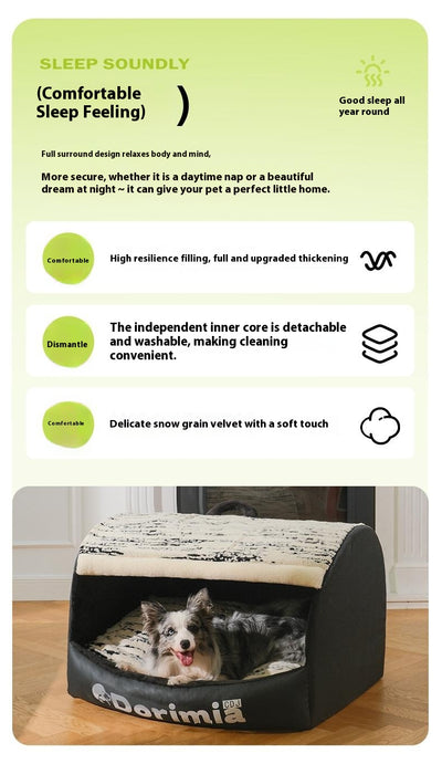 Casa para Mascotas de Cuatro Estaciones Desmontable y Lavable - Image 9