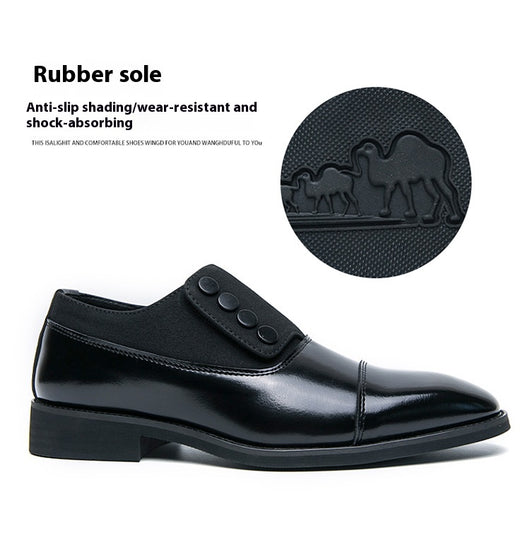 Zapatos de Cuero Slip-On con Punta Redondeada para Hombre - Image 18