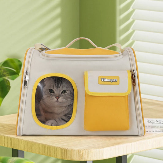 Bolsa de Gato Gran Capacidad - Mochila Cruzada Portátil y Ligera