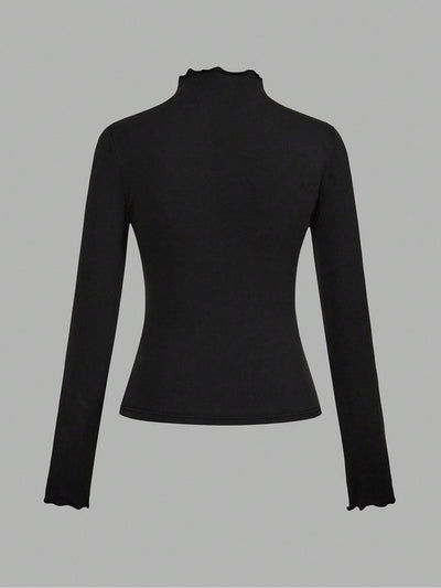 Blusa Ajustada de Punto con Volantes - Image 8