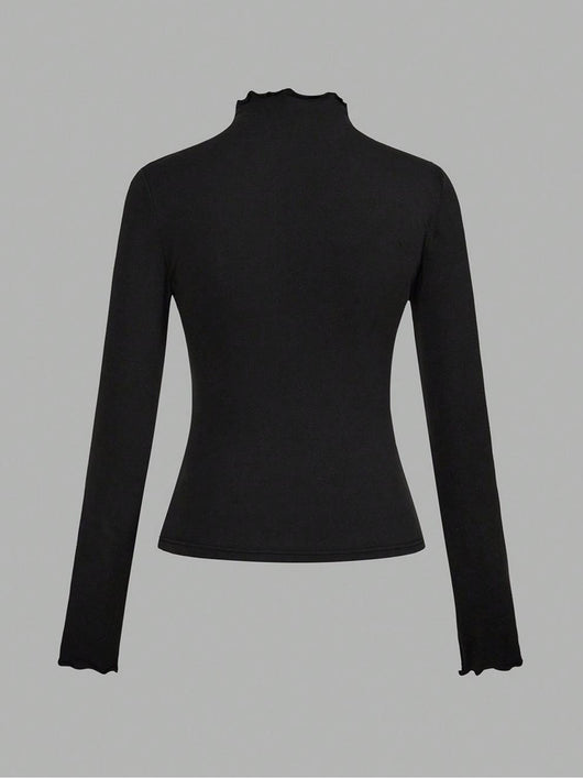 Blusa Ajustada de Punto con Volantes - Image 8