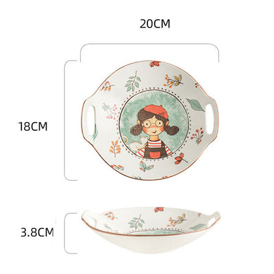 Juego de Platos para Arroz de Cerámica con Diseño de Cuento de Hadas - Image 31