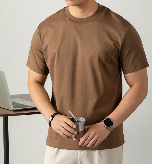Camiseta de Algodón Mercerizado Tratado con Amoníaco Líquido para Hombre - Image 3