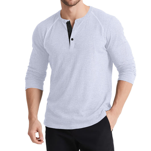 Suéter Retro con Botones y Contraste de Colores para Hombre - Image 6