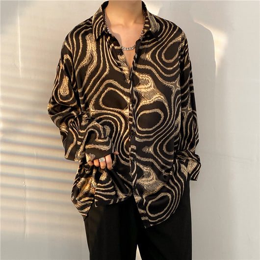 Camisa Casual Estampada de Temperamento para Hombre - Image 36