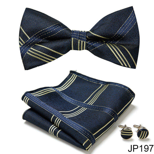 Traje Formal Elegante Coreano con Corbata de Moño - Image 37