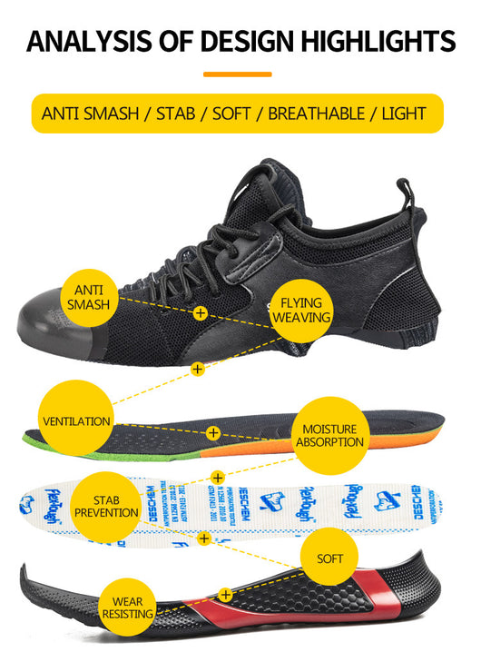 Zapatos de Seguridad Laboral con Puntera de Acero y Protección Antiperforación - Image 17