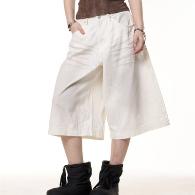 Jumpsuit Vaquero Cropped Vintage Efecto Desgastado Pierna Ancha - Image 12
