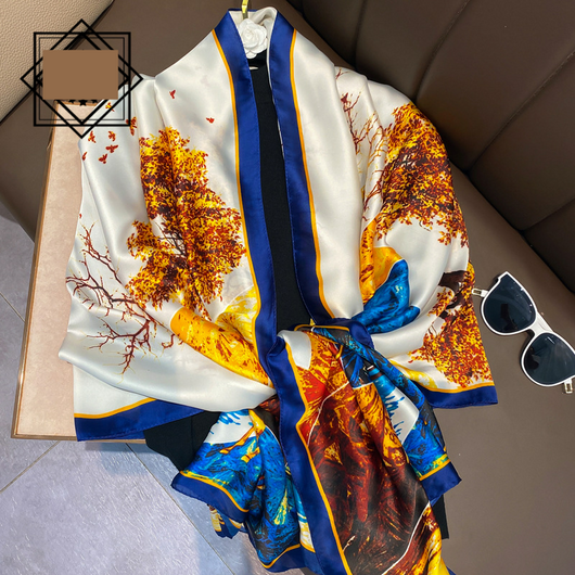Foulard Ligero de Seda para Mujer - Bufanda Larga Elegante de Verano - Image 6