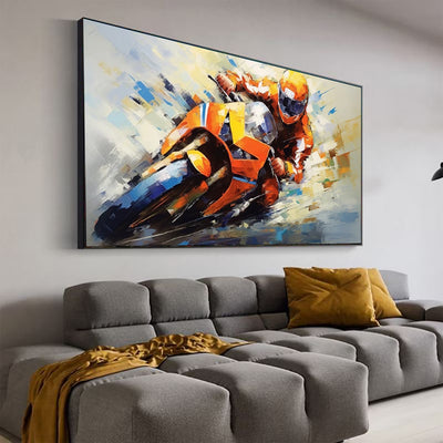Cuadro Óleo Motocicleta Deportiva - Arte Mural Decorativo sin Marco - Image 3