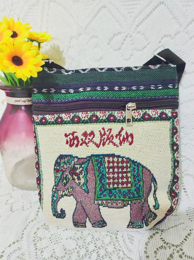 Bolso Bandolera Bordado Étnico con Elefante y Mariposa Estilo Chino - Image 56