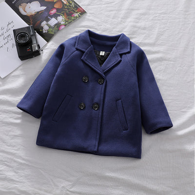 Abrigo Cuadrille Sólido para Niño Otoño Invierno - Image 18