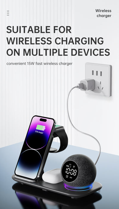 Reloj Despertador Multifuncional con Luz Ambiente, Ruido Blanco y Parlante Bluetooth - Image 14