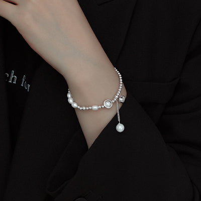 Pulsera de Plata S925 con Perla y Corazón - Elegancia y Temperamento - Image 16